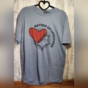 Gray Nation of Lifesavers Short Sleeve Tee Unisex 2025 Heart Mini AHA